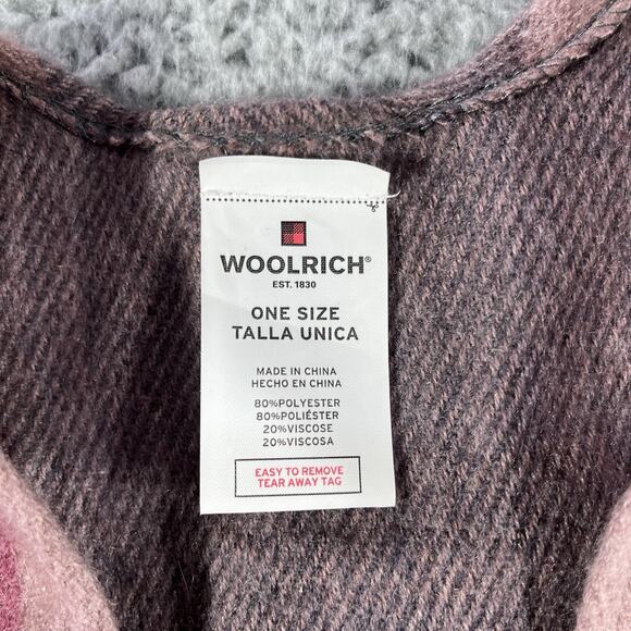 WOOLRICH COZY BLANKET WRAP WOMENS ONE SIZE FITS MOST MULTICOLOR DAPHINE PLAID - Picture 2 of 6